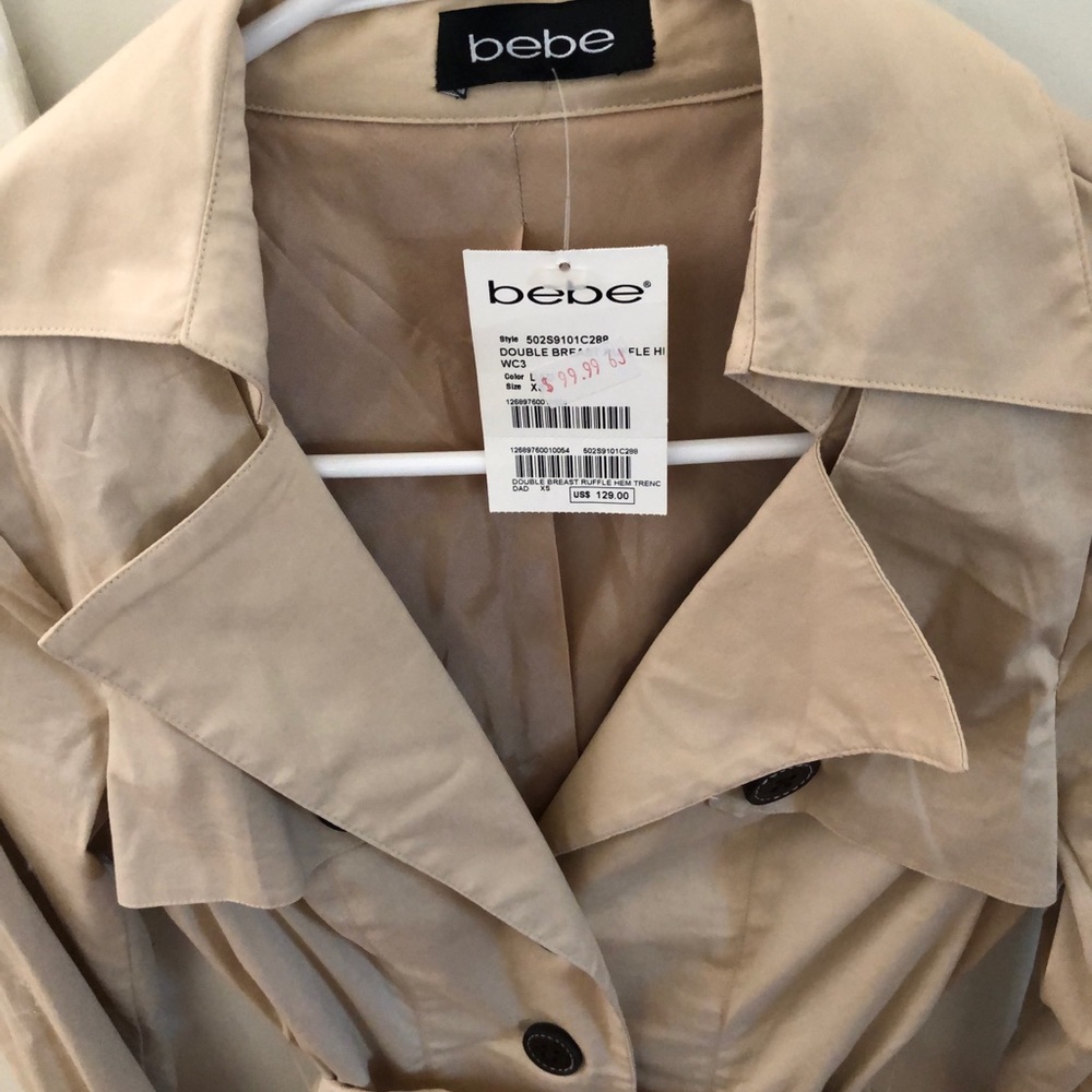 BEBE XS Beige Jacket Dress
